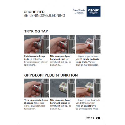 GROHE Red vejledning GROHE Red reservedele