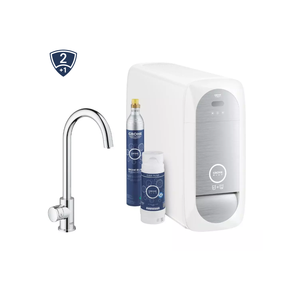 GROHE Blue Home vandanlæg med Mono C-tud vandhane i Krom