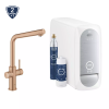 GROHE Blue Home vandanlæg med Duo L-tud vandhane i børstet Warm Sunset