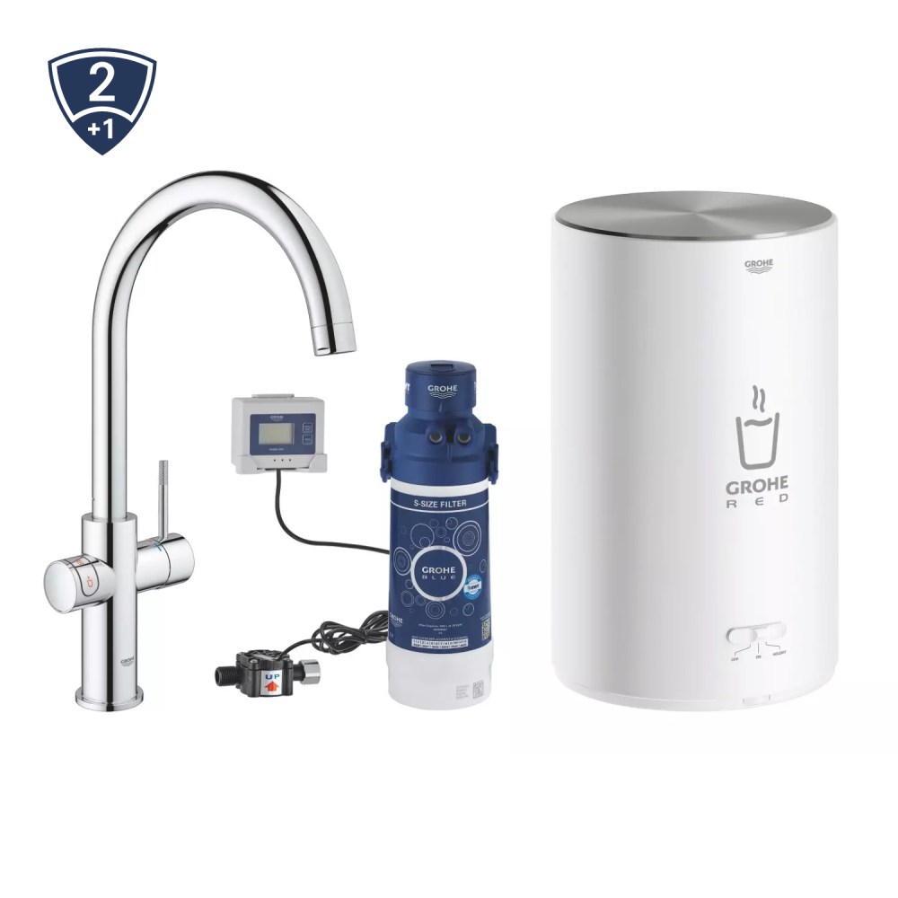 GROHE Red Duo med Krom vandhane i C-tud - Str. M kedel